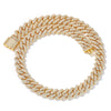 Wholesale Hip Hop Style Copper Rhombus Cuban Chain Necklace Unisex