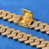 Wholesale Hip Hop Style Copper Rhombus Cuban Chain Necklace Unisex