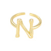 Wholesale Hip Hop Style Copper Ring With Electroplating Treatment And Letter Pattern