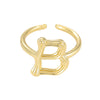 Wholesale Hip Hop Style Copper Ring With Electroplating Treatment And Letter Pattern