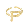 Wholesale Hip Hop Style Copper Ring With Electroplating Treatment And Letter Pattern