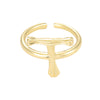 Wholesale Hip Hop Style Copper Ring With Electroplating Treatment And Letter Pattern