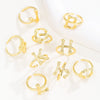 Wholesale Hip Hop Style Copper Ring With Electroplating Treatment And Letter Pattern