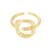Wholesale Hip Hop Style Copper Ring With Electroplating Treatment And Letter Pattern