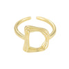 Wholesale Hip Hop Style Copper Ring With Electroplating Treatment And Letter Pattern