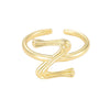 Wholesale Hip Hop Style Copper Ring With Electroplating Treatment And Letter Pattern
