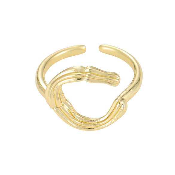 Wholesale Hip Hop Style Copper Ring With Electroplating Treatment And Letter Pattern