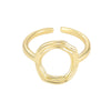 Wholesale Hip Hop Style Copper Ring With Electroplating Treatment And Letter Pattern
