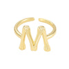Wholesale Hip Hop Style Copper Ring With Electroplating Treatment And Letter Pattern
