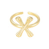 Wholesale Hip Hop Style Copper Ring With Electroplating Treatment And Letter Pattern