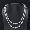Wholesale Hip Hop Style Copper Zircon Tennis Chain Four Leaf Clover Necklace And Bracelet Jewelry