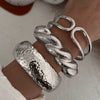 Wholesale Hip Hop Style Exaggerated Irregular Alloy Hammer Bracelet With Electroplating Processing