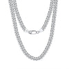 Wholesale Hip Hop Style Geometric Pattern S925 Sterling Silver Cuba Chain Necklace For Men And Women