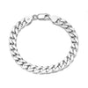 Wholesale Hip Hop Style Geometric Pattern S925 Sterling Silver Cuba Chain Necklace For Men And Women