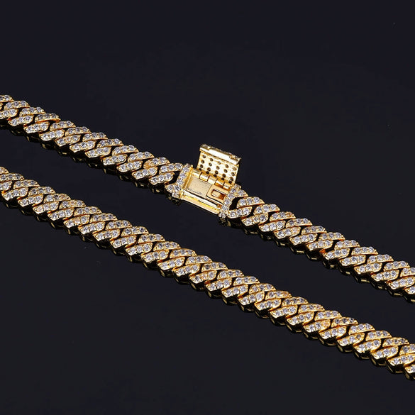 Wholesale Hip Hop Style Geometric Zircon Copper Cuban Chain Bracelet For Men And Women