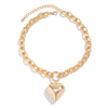 Wholesale Hip Hop Style Heart Shape Iron Chain Ccb Pendant Necklace With Electroplating Treatment