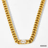 Wholesale Hip Hop Style Stainless Steel Cuban Chain Jewelry Set With Polished Finish Inlaid Zircon And Stars Sun Moon Clouds Universe Pattern Electroplated Clavicle Chain Bracelet