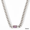 Wholesale Hip Hop Style Stainless Steel Cuban Chain Jewelry Set With Polished Finish Inlaid Zircon And Stars Sun Moon Clouds Universe Pattern Electroplated Clavicle Chain Bracelet