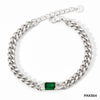 Wholesale Hip Hop Style Stainless Steel Cuban Chain Jewelry Set With Polished Finish Inlaid Zircon And Stars Sun Moon Clouds Universe Pattern Electroplated Clavicle Chain Bracelet