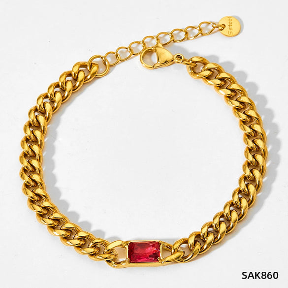 Wholesale Hip Hop Style Stainless Steel Cuban Chain Jewelry Set With Polished Finish Inlaid Zircon And Stars Sun Moon Clouds Universe Pattern Electroplated Clavicle Chain Bracelet