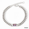 Wholesale Hip Hop Style Stainless Steel Cuban Chain Jewelry Set With Polished Finish Inlaid Zircon And Stars Sun Moon Clouds Universe Pattern Electroplated Clavicle Chain Bracelet
