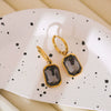 Wholesale Hip Hop Style Stainless Steel Gold Plated Geometric Ushaped Pendant Earrings Jewelry