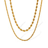 Wholesale Hip Hop Style 316L Stainless Steel Electroplated Clavicle Chain And Beanie Bracelet Jewelry For Women
