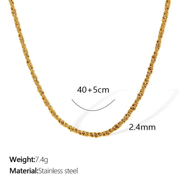 Wholesale Hip Hop Style 316L Stainless Steel Electroplated Clavicle Chain And Beanie Bracelet Jewelry For Women