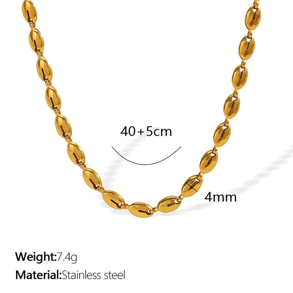 Wholesale Hip Hop Style 316L Stainless Steel Electroplated Clavicle Chain And Beanie Bracelet Jewelry For Women
