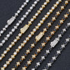 Wholesale Hip Hop Style Zircon Tennis Chain Jewelry With Copper Material And Star Shape