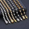 Wholesale Hip Hop Style Zircon Tennis Chain Jewelry With Copper Material And Star Shape