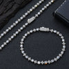 Wholesale Hip Hop Style Zircon Tennis Chain Jewelry With Copper Material And Star Shape