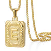 Wholesale Hip Hop 316L Stainless Steel Letter Pendant Necklace With Pearl Chain And Electroplating Treatment