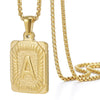 Wholesale Hip Hop 316L Stainless Steel Letter Pendant Necklace With Pearl Chain And Electroplating Treatment