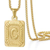 Wholesale Hip Hop 316L Stainless Steel Letter Pendant Necklace With Pearl Chain And Electroplating Treatment