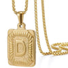 Wholesale Hip Hop 316L Stainless Steel Letter Pendant Necklace With Pearl Chain And Electroplating Treatment