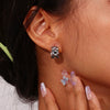 Wholesale Hip Hop Track Earrings Stainless Steel Geometric Vacuum Electroplated