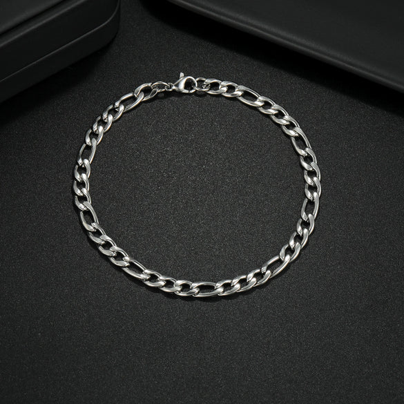 Wholesale Hip Hop Trend Cuban Chain Twist Bracelet Stainless Steel Geometric Electroplated Unisex