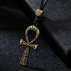 Wholesale Hip Hop Zinc Alloy Egyptian Cross Pendant Unisex Adjusting Necklace