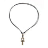 Wholesale Hip Hop Zinc Alloy Egyptian Cross Pendant Unisex Adjusting Necklace