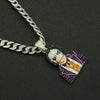 Wholesale Hiphop Alloy Clown Pendant Necklace With Threedimensional Diamondencrusted And Geometric Pattern On Cuban Chain For Men