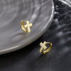Wholesale Hiphop Alloy Earrings With Crossshaped Design And Electroplating Treatment For Women