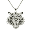 Wholesale Hiphop Alloy Necklace With Exaggerated Green Eyes Head Pendant And Diamond Design Styling With Animals And Zodiac For Men