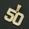Wholesale Hiphop Alloy Pendant Necklace With Diamond Inlay And Letters Numbers Text Pattern On Cuban Chain For Men