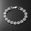 Wholesale Hiphop Alloy Round Geometric Rhinestone Stitching Diamond Necklace For Men