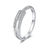Wholesale Hiphop Asymmetric Moissanite Ring For Female S925 Sterling Silver With Geometric Design
