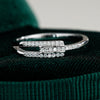 Wholesale Hiphop Asymmetric Moissanite Ring For Female S925 Sterling Silver With Geometric Design