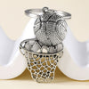 Wholesale Hiphop Basketball Box Metal Keychain With Basketball Set Pattern And Dripping Glue Process