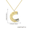 Wholesale Hiphop Copper Pendant Necklace With Letter Pattern And Electroplating Design For Women
