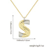 Wholesale Hiphop Copper Pendant Necklace With Letter Pattern And Electroplating Design For Women